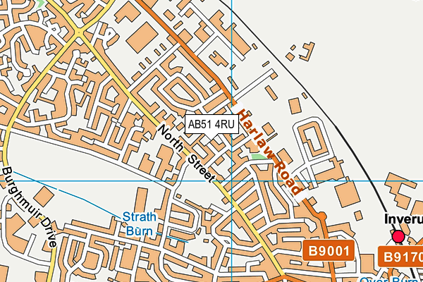 AB51 4RU map - OS VectorMap District (Ordnance Survey)