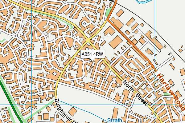 AB51 4RW map - OS VectorMap District (Ordnance Survey)