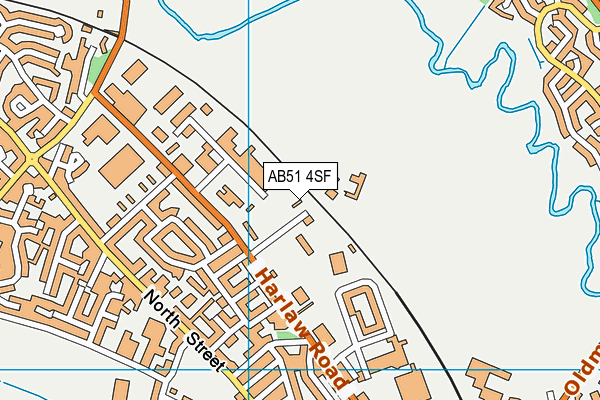 AB51 4SF map - OS VectorMap District (Ordnance Survey)