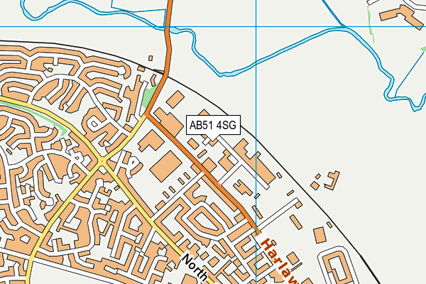 AB51 4SG map - OS VectorMap District (Ordnance Survey)