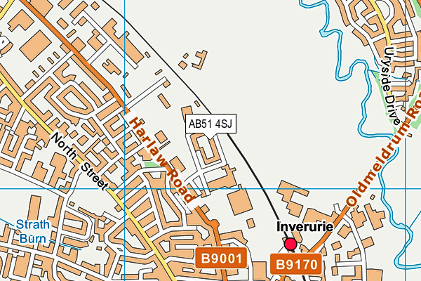 AB51 4SJ map - OS VectorMap District (Ordnance Survey)