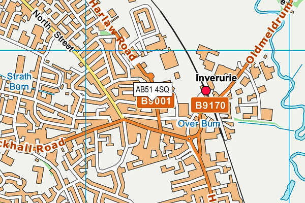 AB51 4SQ map - OS VectorMap District (Ordnance Survey)