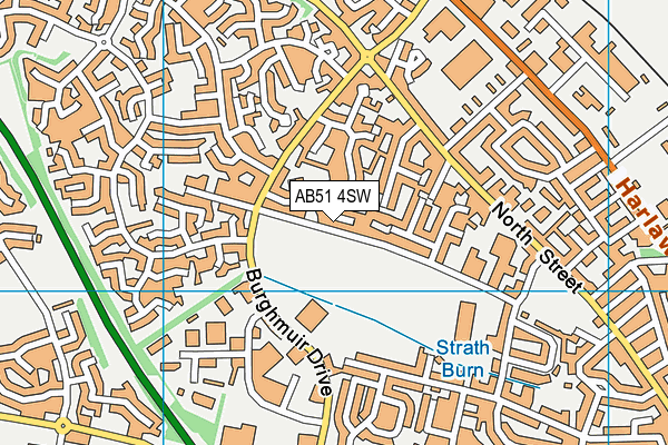 AB51 4SW map - OS VectorMap District (Ordnance Survey)