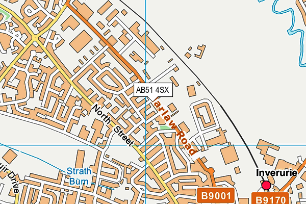 AB51 4SX map - OS VectorMap District (Ordnance Survey)