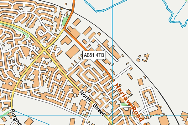 AB51 4TB map - OS VectorMap District (Ordnance Survey)
