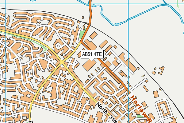 AB51 4TE map - OS VectorMap District (Ordnance Survey)