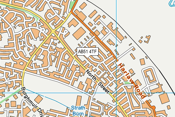AB51 4TF map - OS VectorMap District (Ordnance Survey)