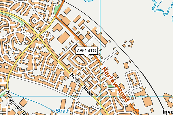 AB51 4TG map - OS VectorMap District (Ordnance Survey)