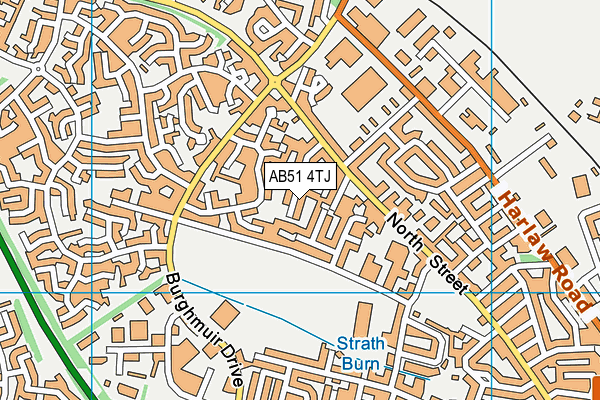 AB51 4TJ map - OS VectorMap District (Ordnance Survey)