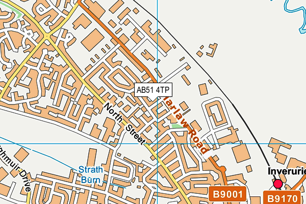AB51 4TP map - OS VectorMap District (Ordnance Survey)