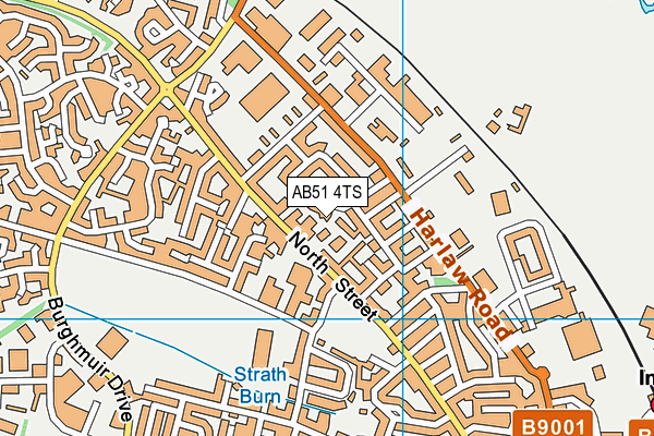 AB51 4TS map - OS VectorMap District (Ordnance Survey)