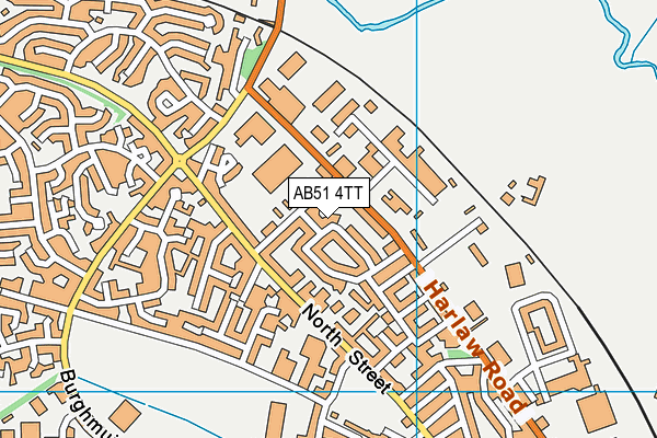 AB51 4TT map - OS VectorMap District (Ordnance Survey)
