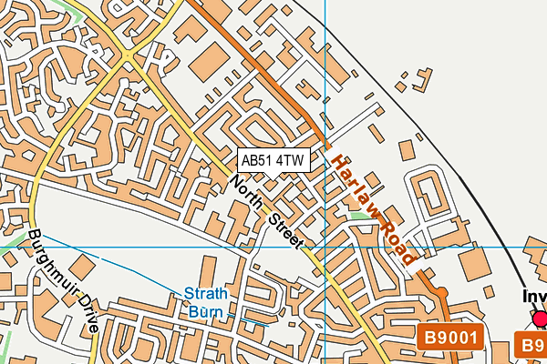 AB51 4TW map - OS VectorMap District (Ordnance Survey)