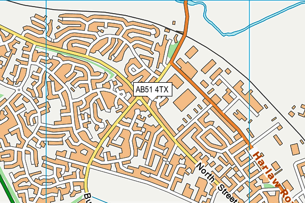 AB51 4TX map - OS VectorMap District (Ordnance Survey)