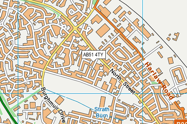 AB51 4TY map - OS VectorMap District (Ordnance Survey)
