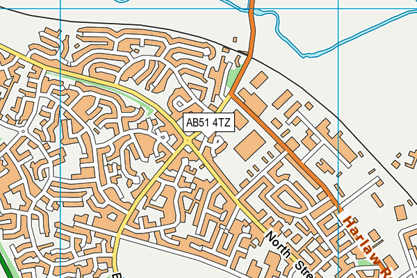 AB51 4TZ map - OS VectorMap District (Ordnance Survey)