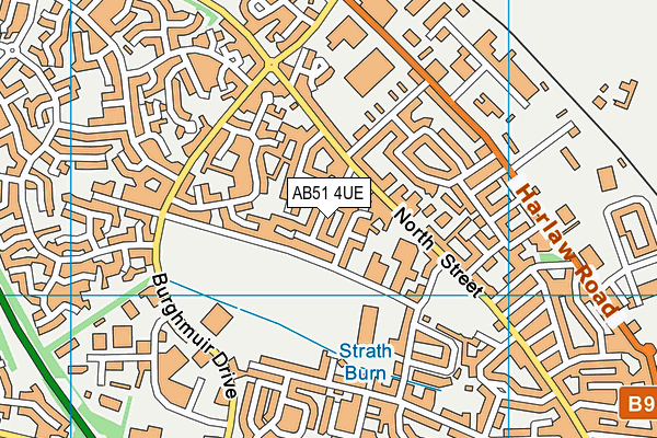 AB51 4UE map - OS VectorMap District (Ordnance Survey)