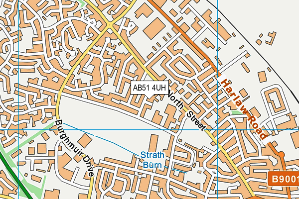 AB51 4UH map - OS VectorMap District (Ordnance Survey)