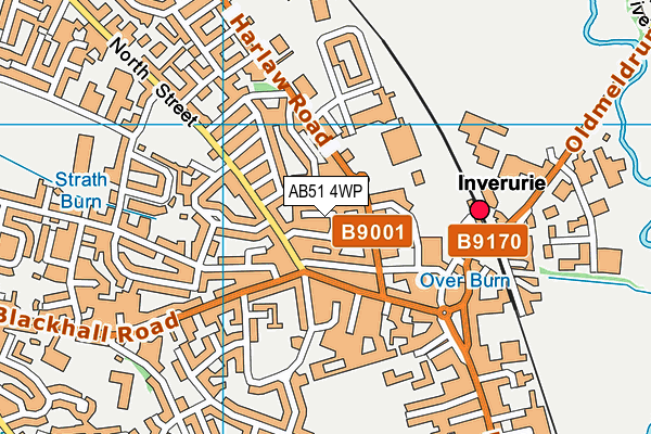AB51 4WP map - OS VectorMap District (Ordnance Survey)