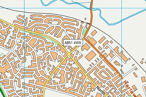 AB51 4WX map - OS VectorMap District (Ordnance Survey)