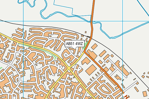 AB51 4WZ map - OS VectorMap District (Ordnance Survey)
