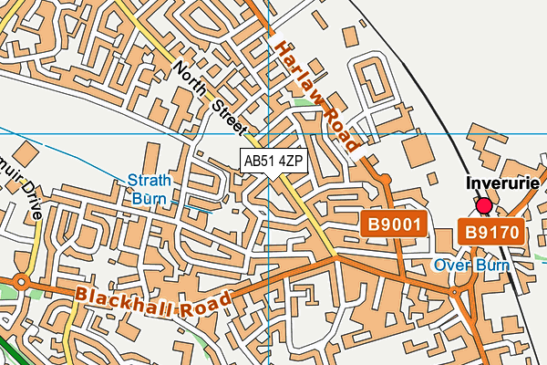 AB51 4ZP map - OS VectorMap District (Ordnance Survey)