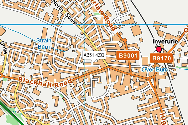 AB51 4ZQ map - OS VectorMap District (Ordnance Survey)