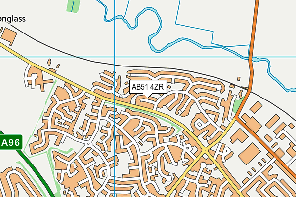 AB51 4ZR map - OS VectorMap District (Ordnance Survey)