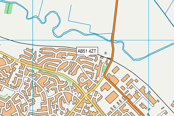 AB51 4ZT map - OS VectorMap District (Ordnance Survey)