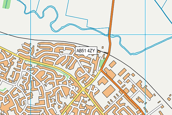AB51 4ZY map - OS VectorMap District (Ordnance Survey)