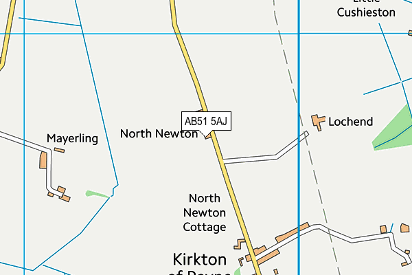 AB51 5AJ map - OS VectorMap District (Ordnance Survey)