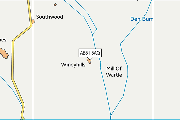 AB51 5AQ map - OS VectorMap District (Ordnance Survey)