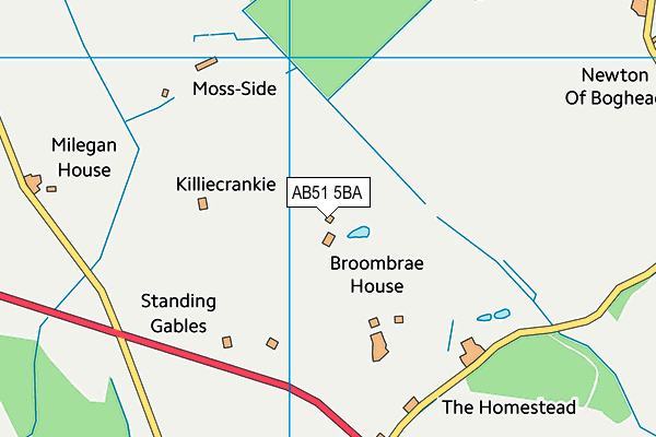 AB51 5BA map - OS VectorMap District (Ordnance Survey)