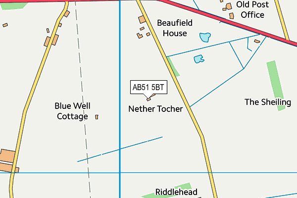 AB51 5BT map - OS VectorMap District (Ordnance Survey)