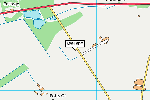 AB51 5DE map - OS VectorMap District (Ordnance Survey)