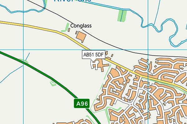 AB51 5DF map - OS VectorMap District (Ordnance Survey)