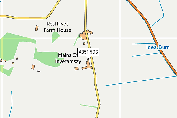 AB51 5DS map - OS VectorMap District (Ordnance Survey)