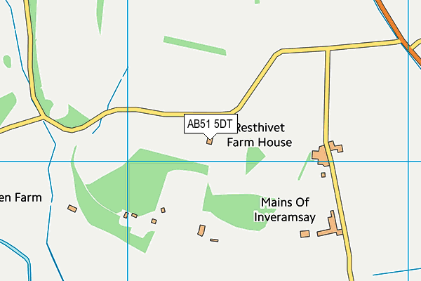 AB51 5DT map - OS VectorMap District (Ordnance Survey)