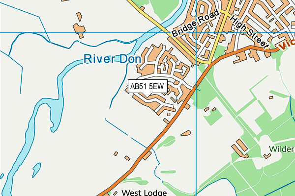 AB51 5EW map - OS VectorMap District (Ordnance Survey)