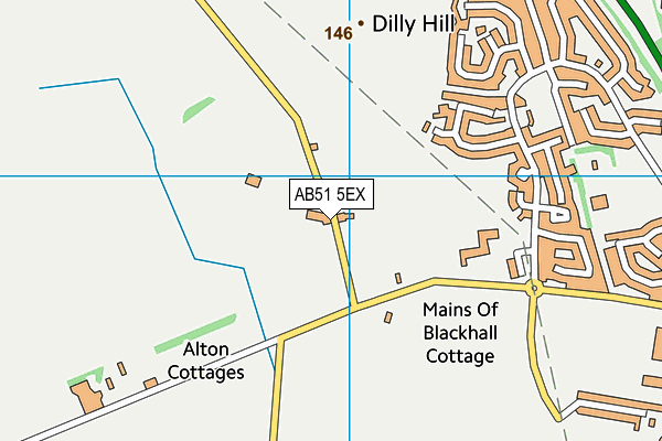 AB51 5EX map - OS VectorMap District (Ordnance Survey)