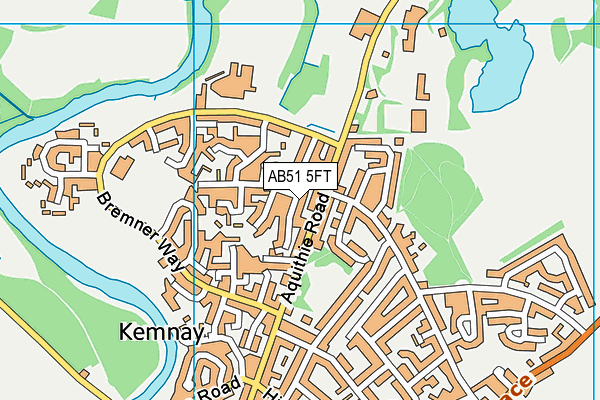 AB51 5FT map - OS VectorMap District (Ordnance Survey)