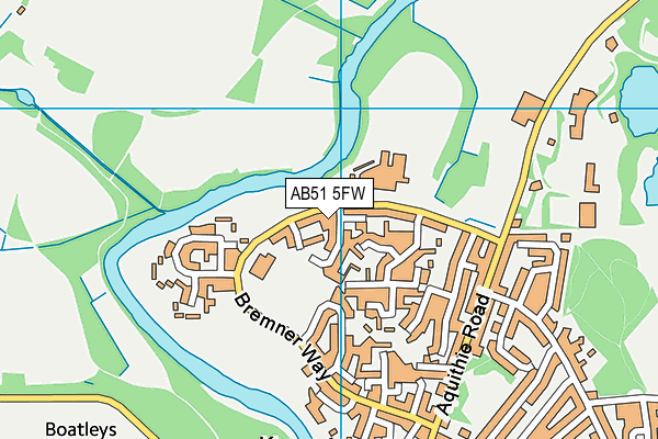 AB51 5FW map - OS VectorMap District (Ordnance Survey)