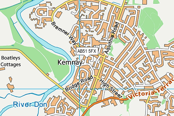 AB51 5FX map - OS VectorMap District (Ordnance Survey)