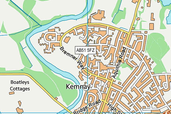 AB51 5FZ map - OS VectorMap District (Ordnance Survey)