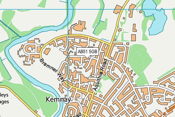 AB51 5GB map - OS VectorMap District (Ordnance Survey)