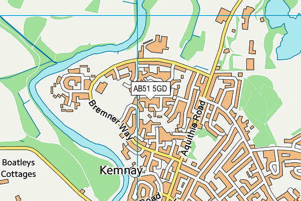 AB51 5GD map - OS VectorMap District (Ordnance Survey)