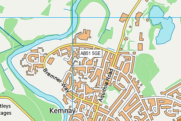 AB51 5GE map - OS VectorMap District (Ordnance Survey)