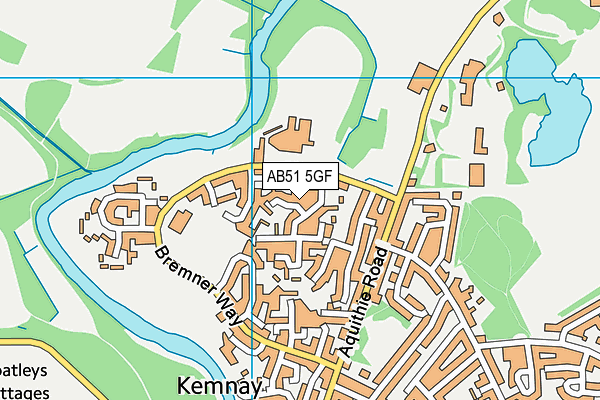 AB51 5GF map - OS VectorMap District (Ordnance Survey)