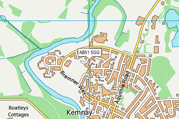 AB51 5GG map - OS VectorMap District (Ordnance Survey)