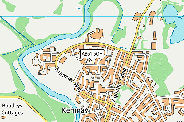AB51 5GH map - OS VectorMap District (Ordnance Survey)